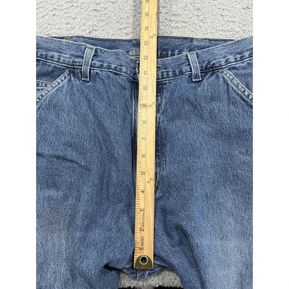 Carhartt Jeans Mens 33x31 Blue Relaxed Straight Denim B13DP Workwear Dungaree